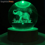 Load image into Gallery viewer, Elephant Crystal Ball Nightlight – LED Engraved &amp; Projects
