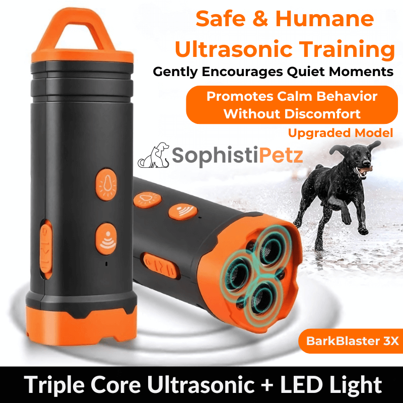 Handheld Ultrasonic Anti-Bark Device – LED Dog Trainer & Deterrent