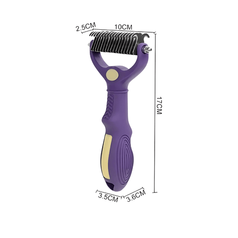 Pet Deshedding Brush – Double-Sided Grooming Tool for Cats & Dogs