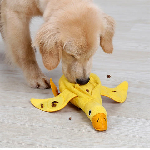 SnackWing Duck Snuffle Toy – Treat Puzzle with Squeaker
