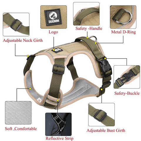 No-Pull Dog Harness with Handle –  Adjustable, Reflective & Secure Fit