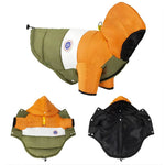 Load image into Gallery viewer, Winter Dog Puffer Jacket — Insulated, Water-Resistant, Snap-Down Hood &amp; D-Ring
