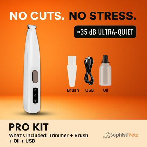 Universal Pet Paw Trimmer – LED Light, Waterproof, Quiet & Safe