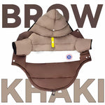 Load image into Gallery viewer, Winter Dog Puffer Jacket — Insulated, Water-Resistant, Snap-Down Hood &amp; D-Ring
