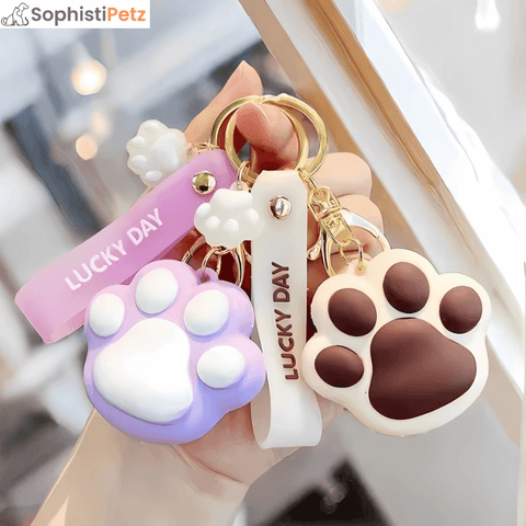PawBliss Pet Paw Keychain – Cute Animal Keyring & Bag Accessory Gift