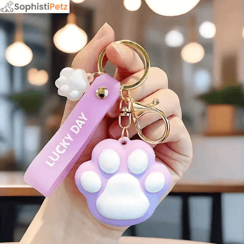 PawBliss Pet Paw Keychain – Cute Animal Keyring & Bag Accessory Gift