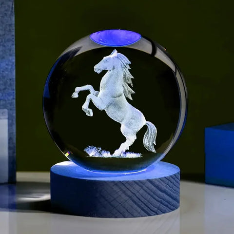 Rearing Horse Crystal Ball Nightlight – LED & Projects