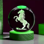 Load image into Gallery viewer, Rearing Horse Crystal Ball Nightlight – LED &amp; Projects
