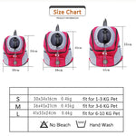 Load image into Gallery viewer, pet backpack size chart
