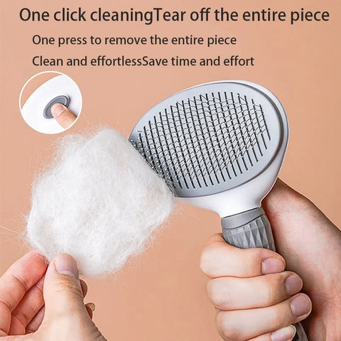 Gentle Pet Hair Removal Brush for Cats & Dogs