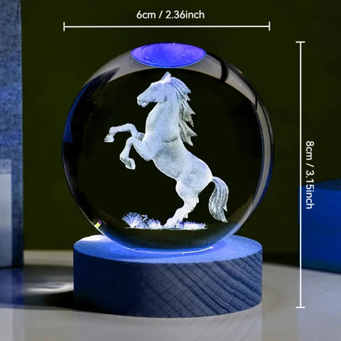 Rearing Horse Crystal Ball Nightlight – LED & Projects