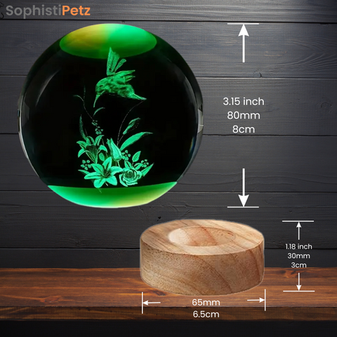 Bird Crystal Ball Nightlight – LED Engraved & Projects