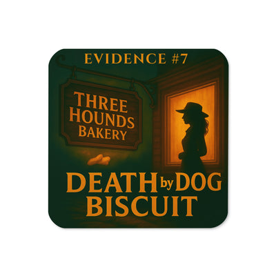 Evidence #7 Read & Sip Coaster — Death by Dog Biscuit (Single)
