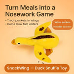 Load image into Gallery viewer, SnackWing Duck Snuffle Toy – Treat Puzzle with Squeaker
