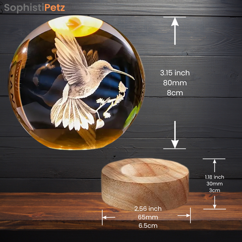 Hummingbird Crystal Ball Nightlight – Engraved & Projects