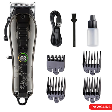 PawGlide Pet Hair Clipper – USB Rechargeable Grooming Kit for Cats & Dogs