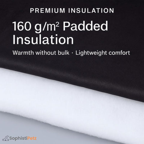 Winter Dog Puffer Jacket — Insulated, Water-Resistant, Snap-Down Hood & D-Ring