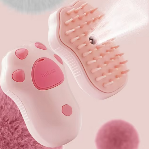 Pet Steam Brush for Cats & Dogs – Groom, Detangle & Reduce Shedding